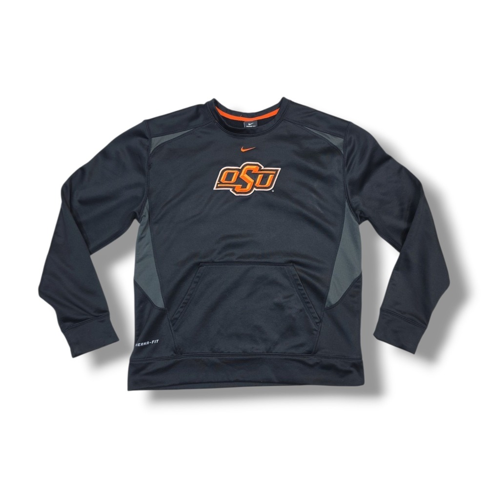 Nike Oklahoma State Cowboys Therma Fit Black Pullover Sweatshirt Men's M